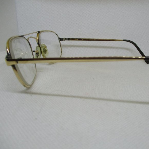 12KGF Eyeglasses 12K Yellow Gold-Filled Aviator Style Eyeglasses Mens Eyeglasses - Picture 7 of 11